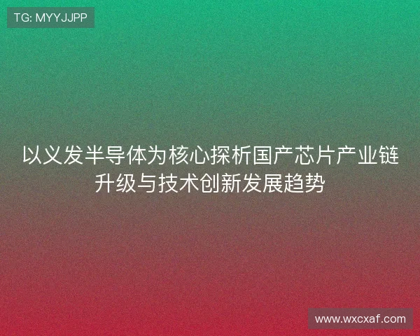 以义发半导体为核心探析国产芯片产业链升级与技术创新发展趋势